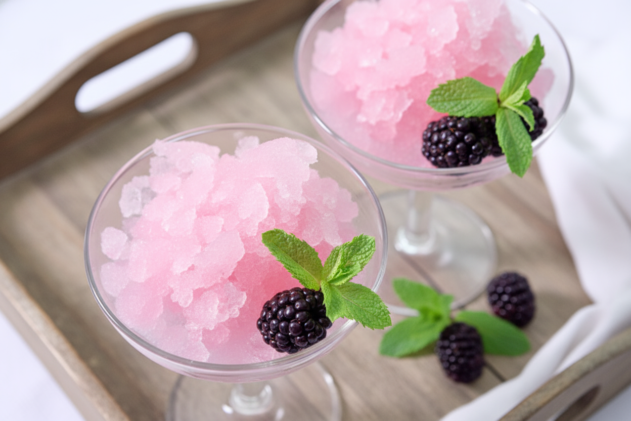 Blush Slush - Frozen Black Raspberry Cocktail to Beat the Heat