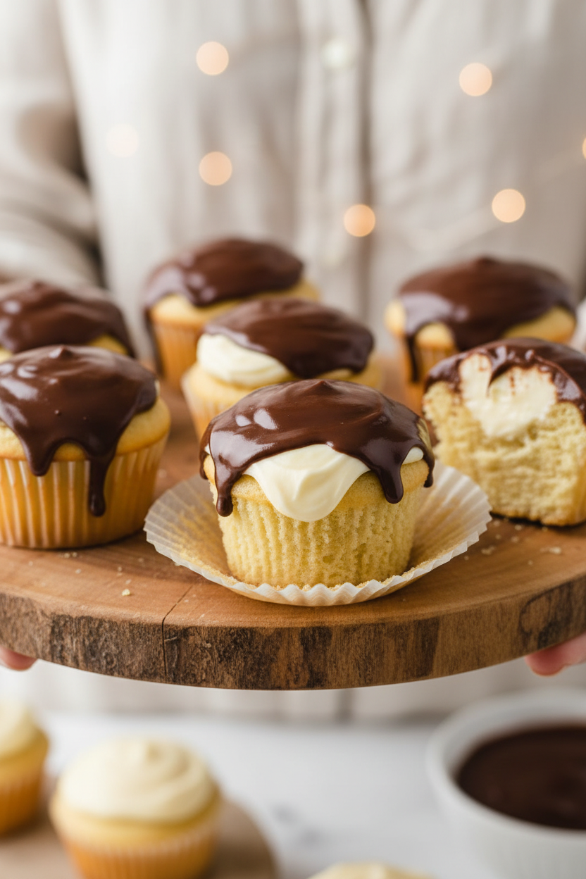 Boston Cream Cupcakes