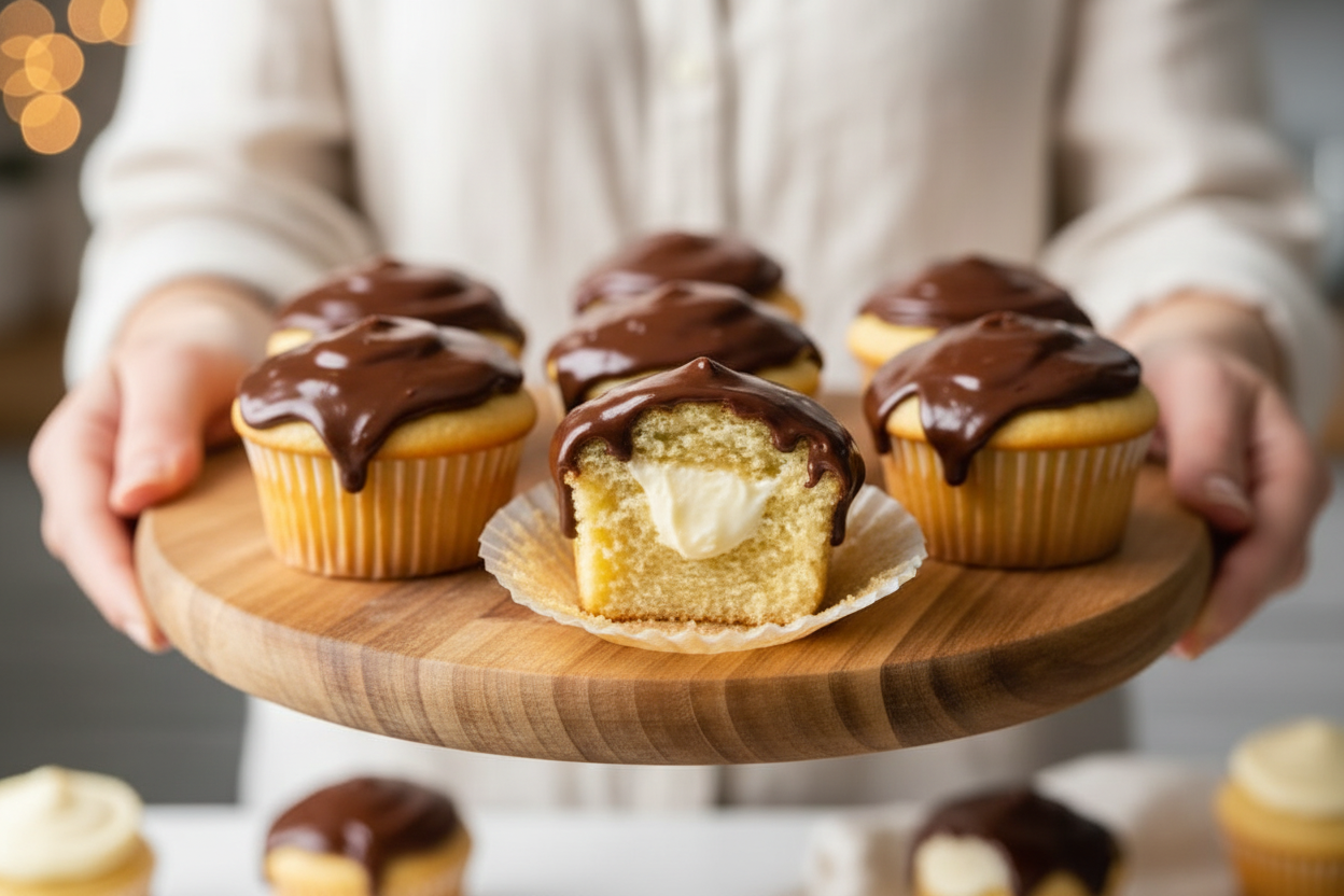 Boston Cream Cupcakes