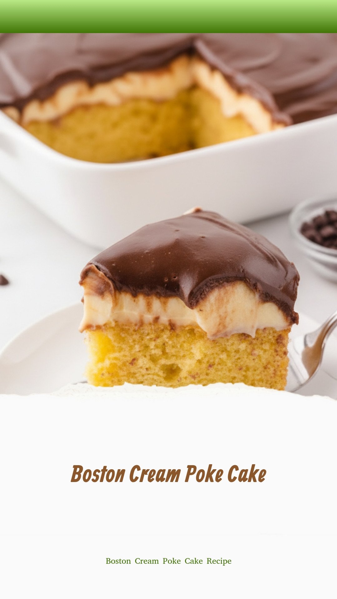 Boston Cream Poke Cake