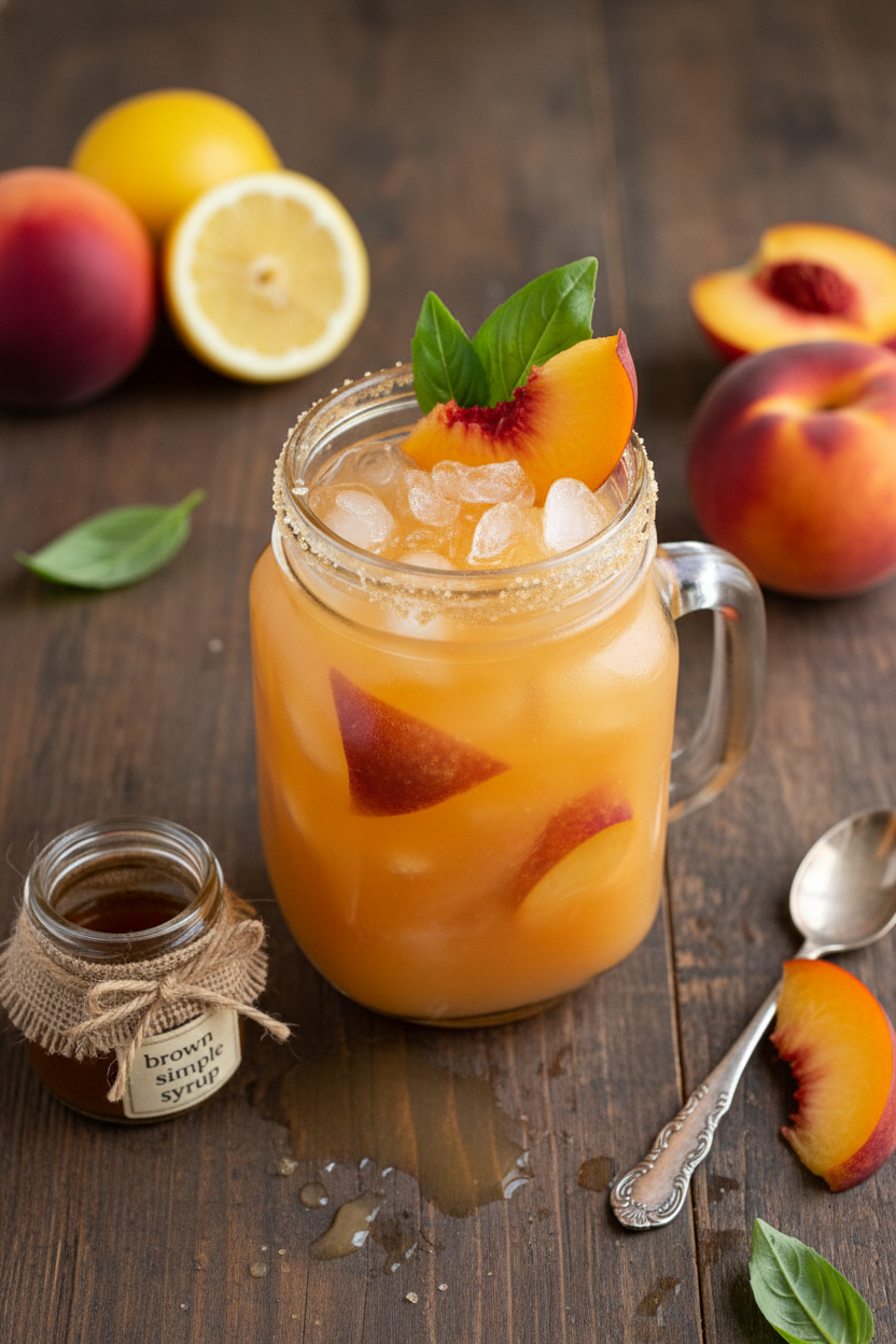 Bourbon Peach Smash - The Schmidty Wife
