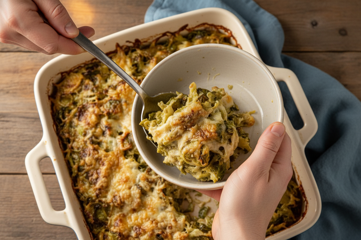 Brussel Sprouts Au Gratin - The Schmidty Wife