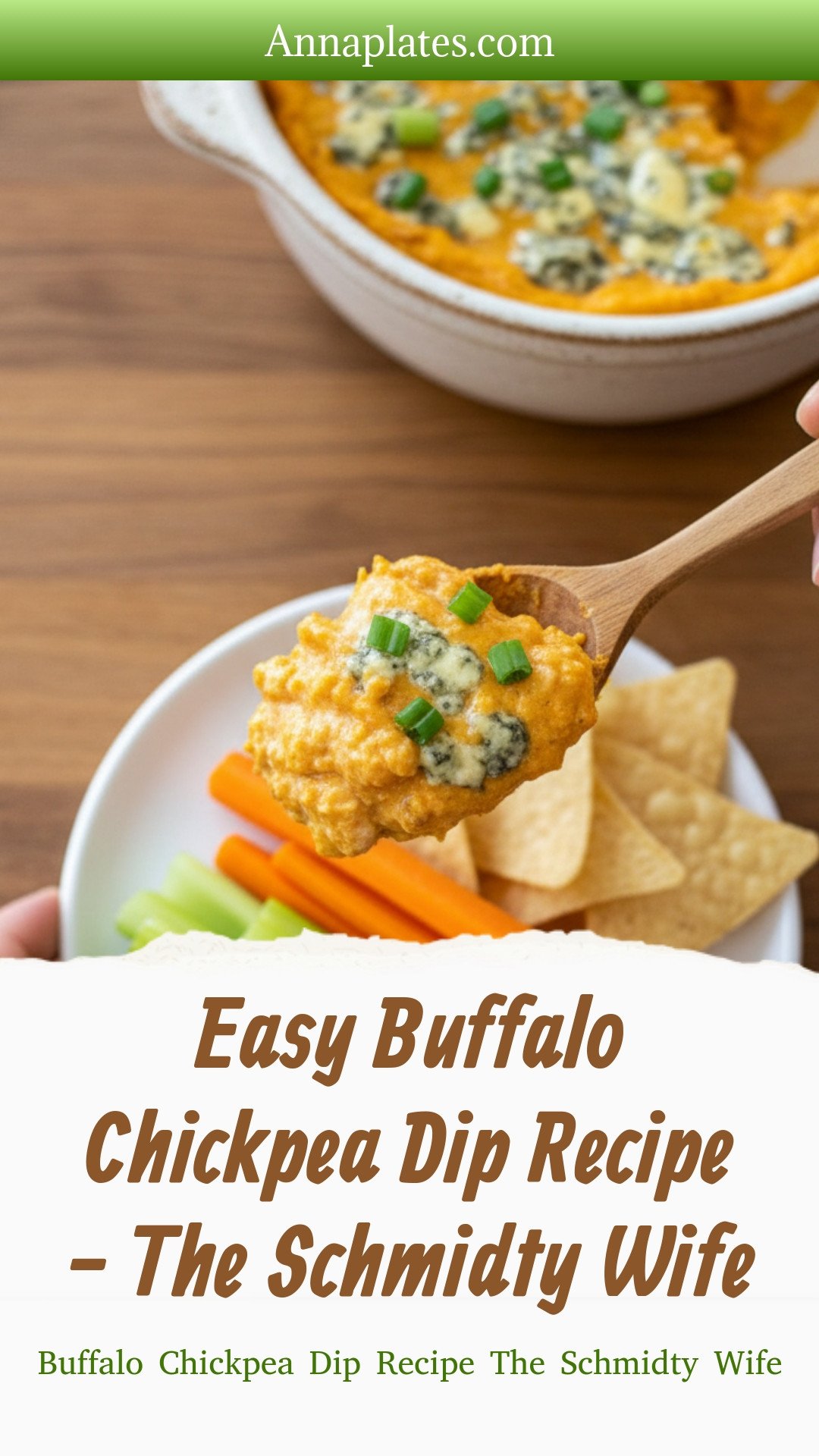 Easy Buffalo Chickpea Dip Recipe - The Schmidty Wife