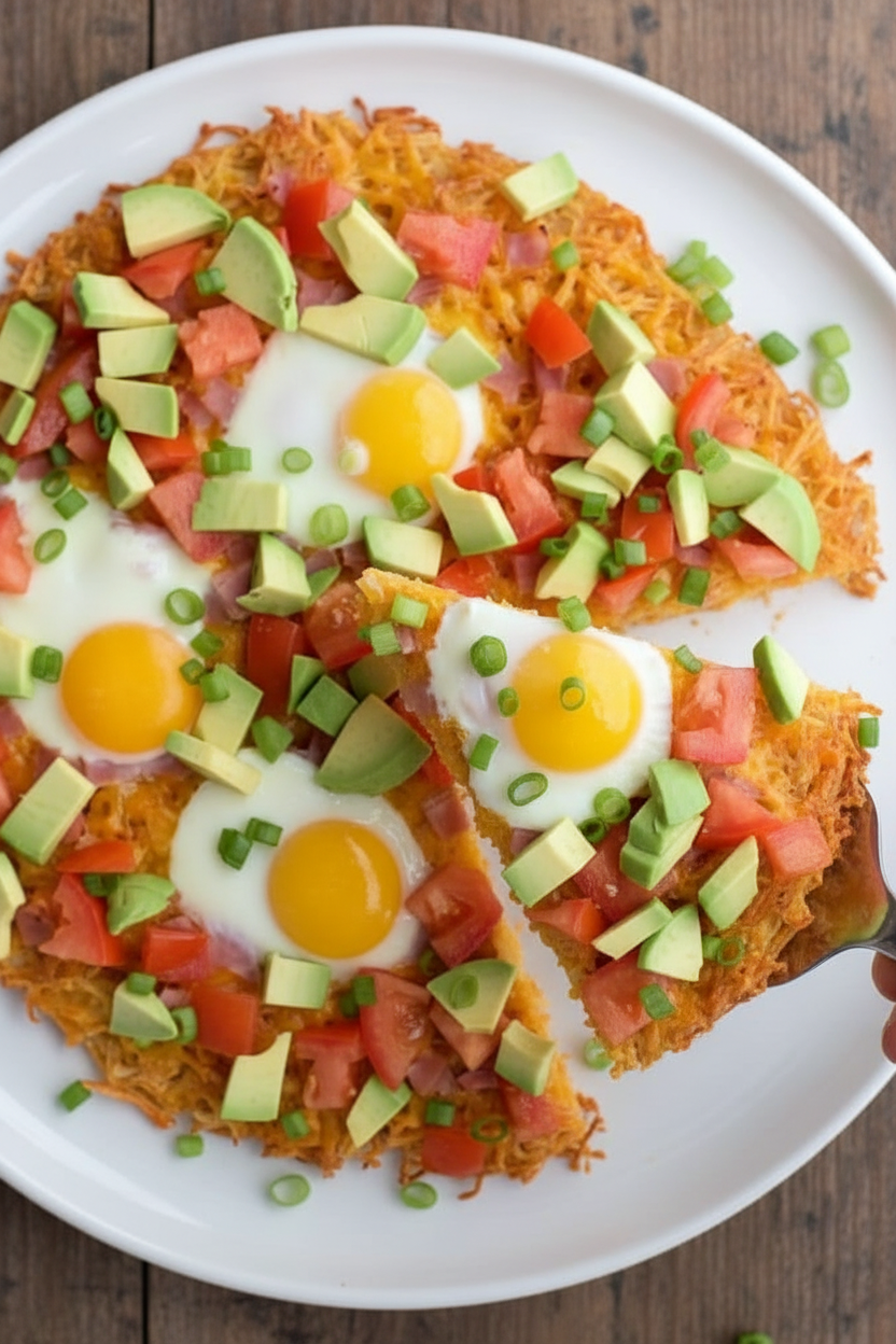 California Hashbrown Breakfast Pizza - The Schmidty Wife