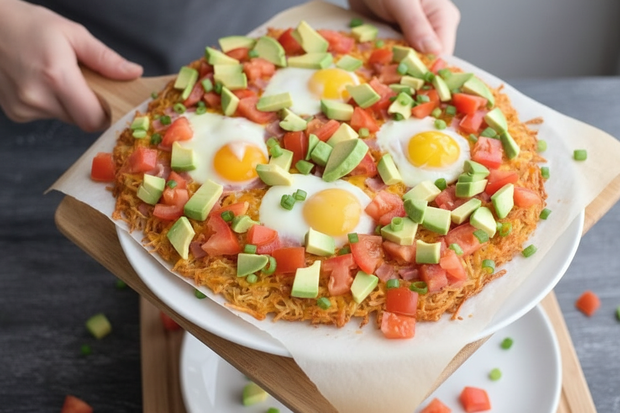 California Hashbrown Breakfast Pizza - The Schmidty Wife