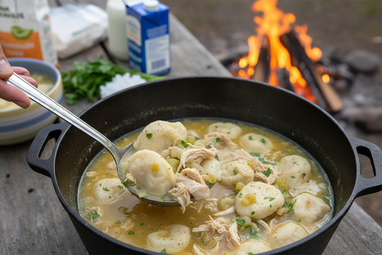 Campfire Chicken and Dumplings Recipe
