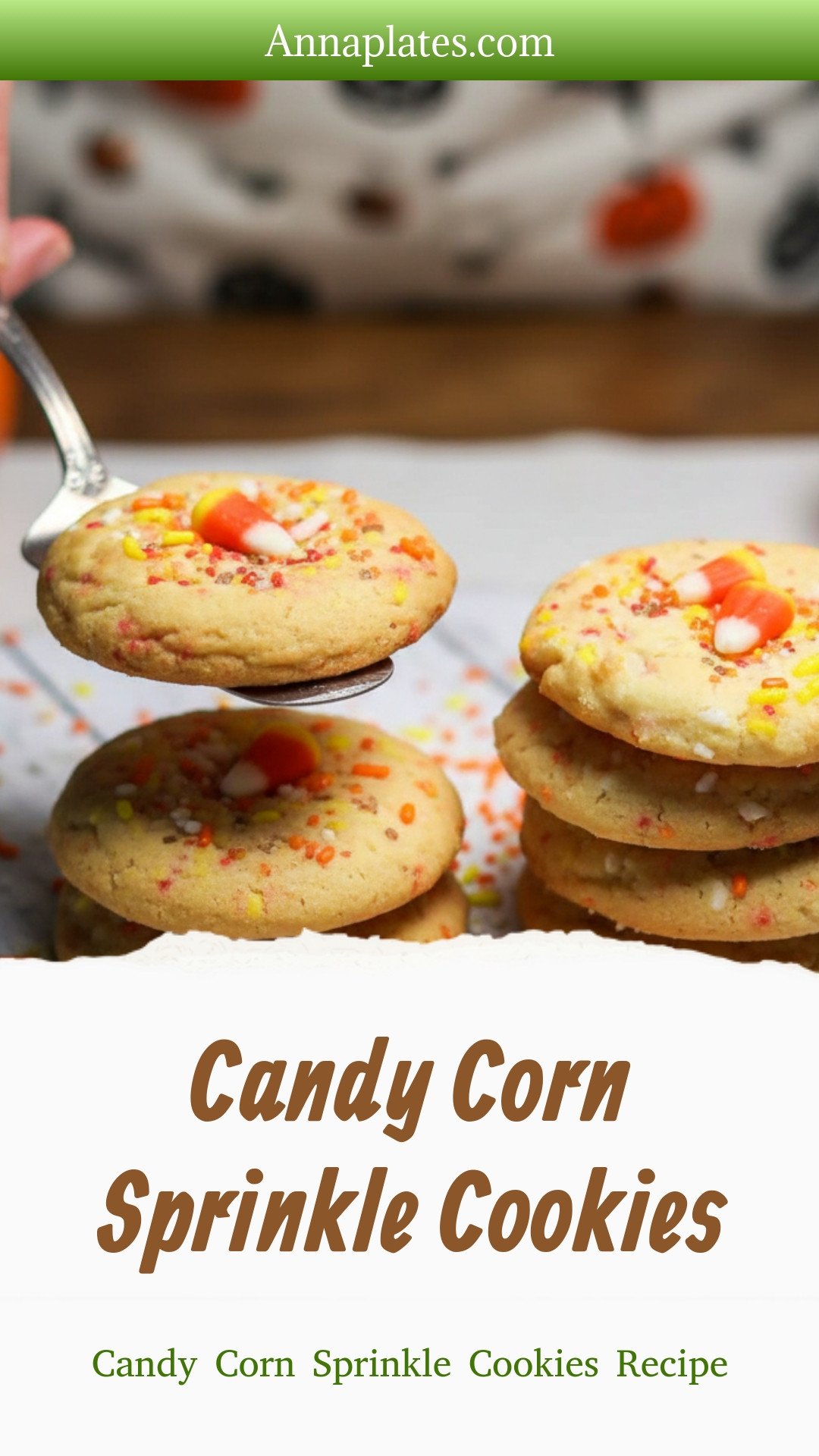 Candy Corn Sprinkle Cookies 