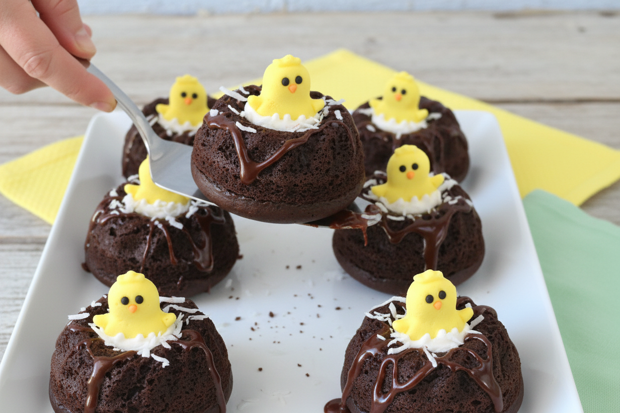 Caramel Chocolate Mini Bundt Cakes
