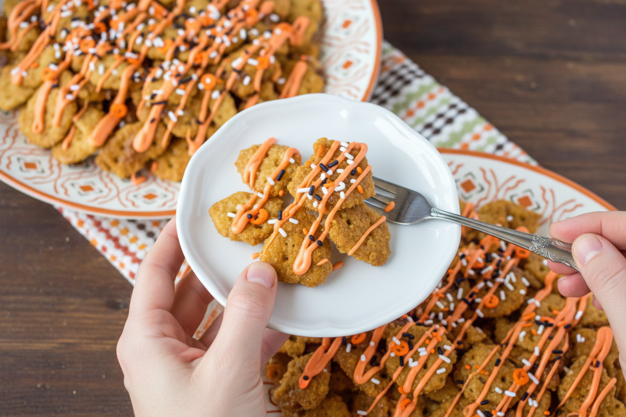 Caramel Walnut Ritz Cracker Bites