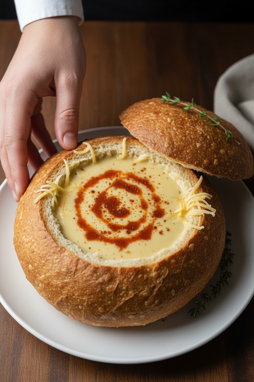 Cheddar and Cauliflower Soup