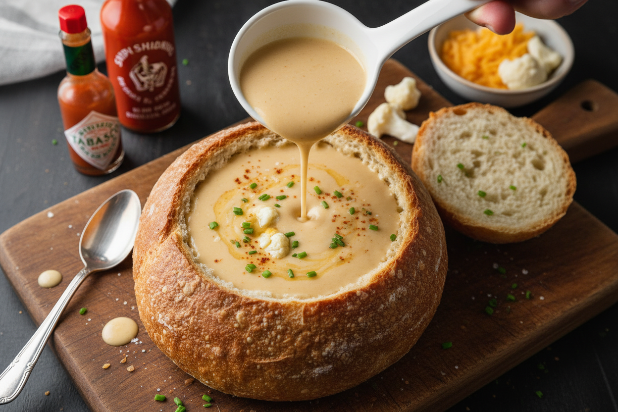 Cheddar and Cauliflower Soup: Creamy Cheddar Cauliflower Soup Recipe