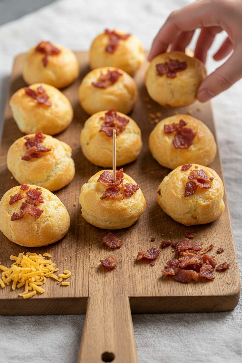 Cheese and Bacon Puffs