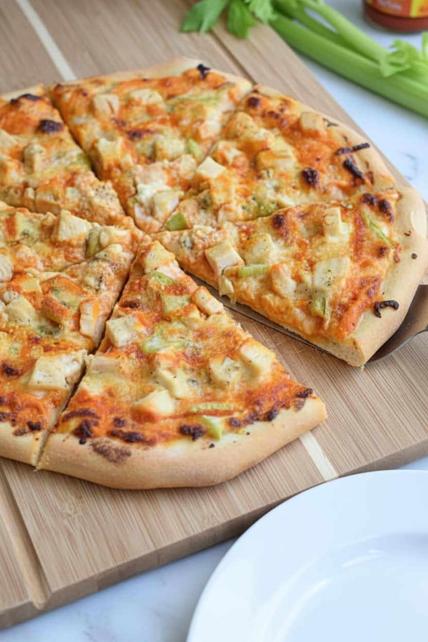 Cheesy Buffalo Chicken Pizza - The Schmidty Wife