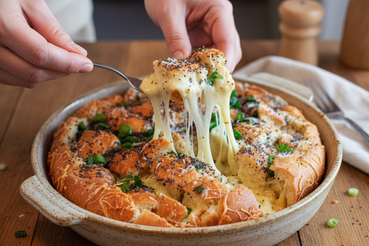 Cheesy Garlic Pull Apart Bread Recipe