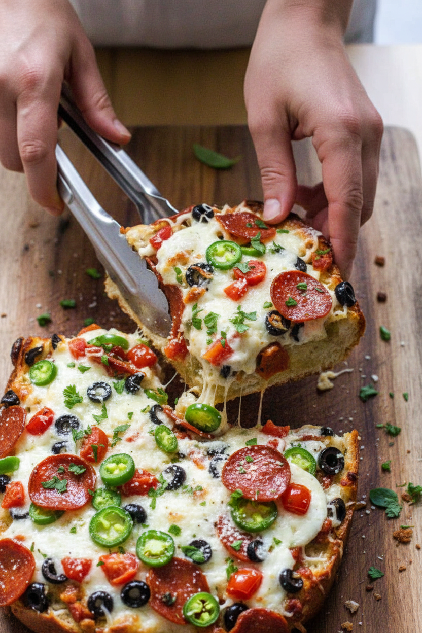 Cheesy Hormel Pepperoni Jalapeno Pull Apart Bread