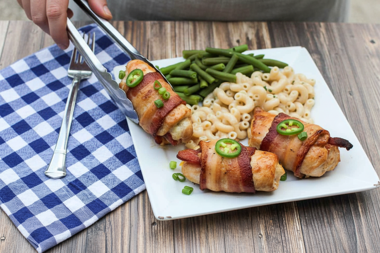 Cheesy Jalapeno Bacon Chicken Roll Ups