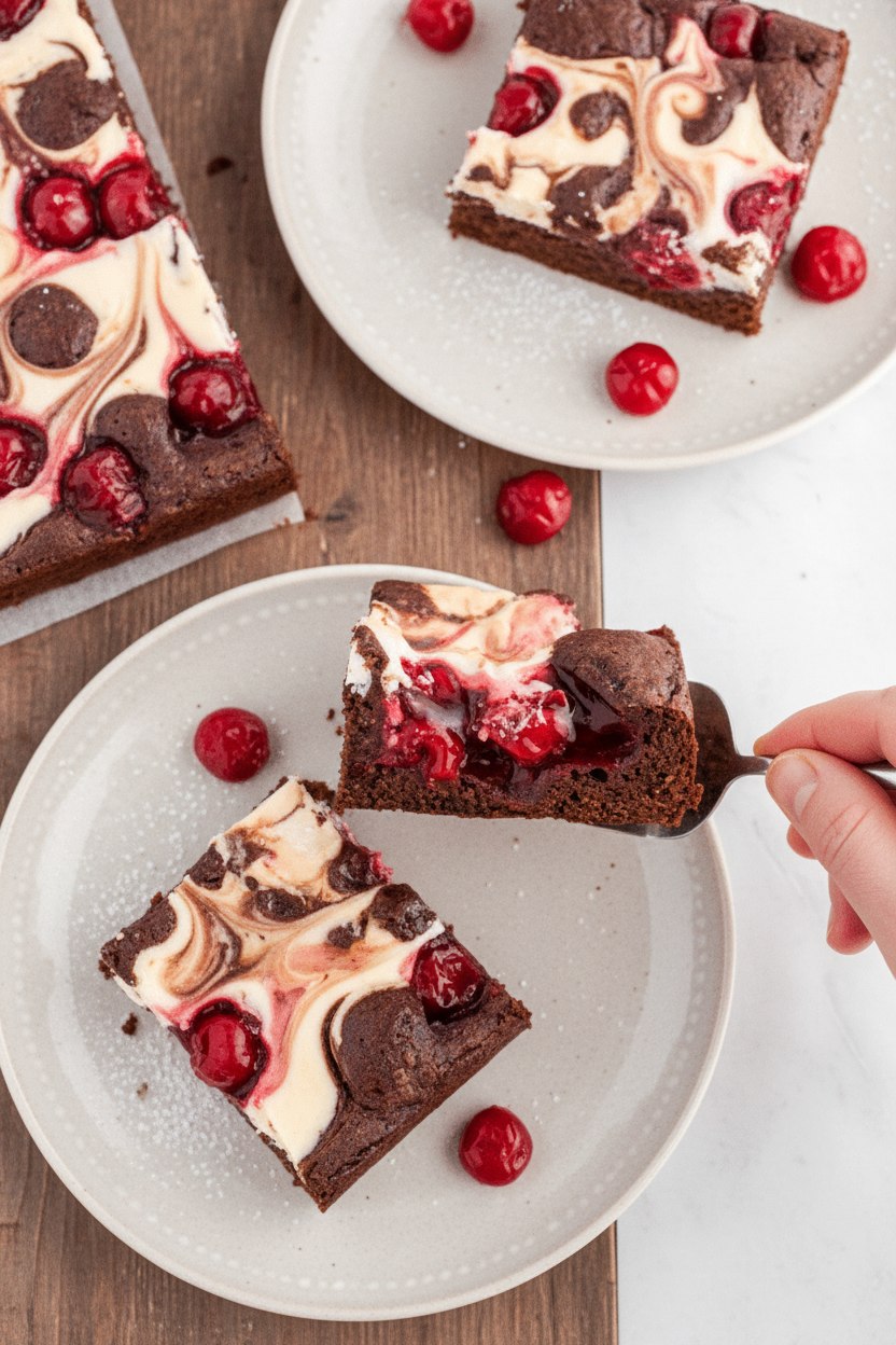 Cherry Cheesecake Brownies