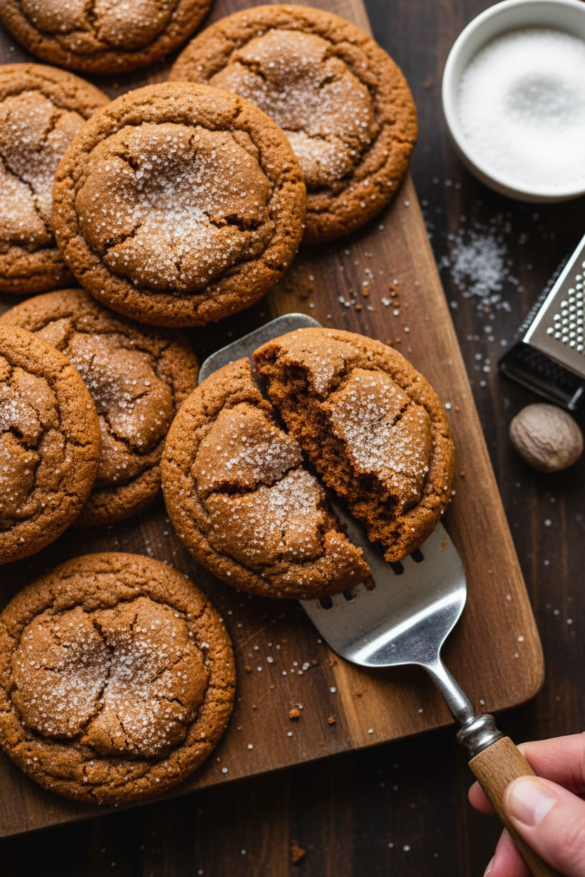 Chewy Pumpkin Spice Molasses Cookies