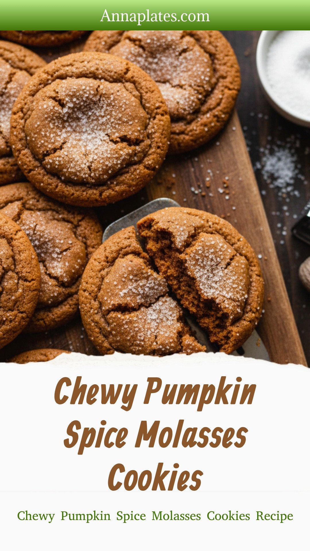 Chewy Pumpkin Spice Molasses Cookies