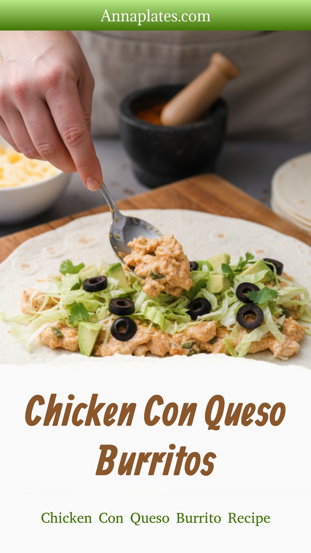 Chicken Con Queso Burritos