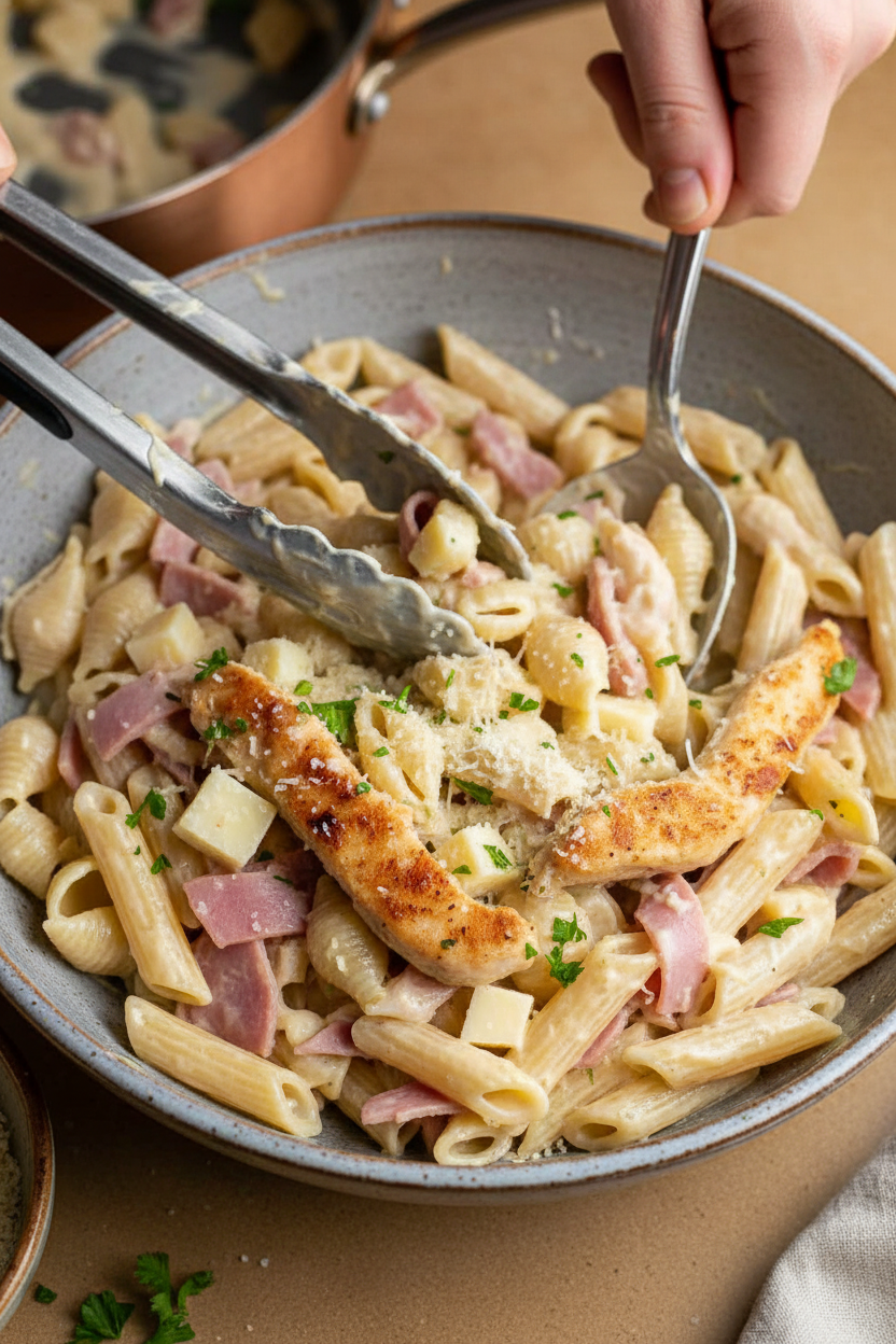 Chicken Cordon Bleu Pasta | Tastes Like the Real Thing!