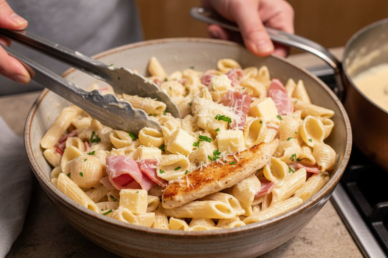 Chicken Cordon Bleu Pasta | Tastes Like the Real Thing!