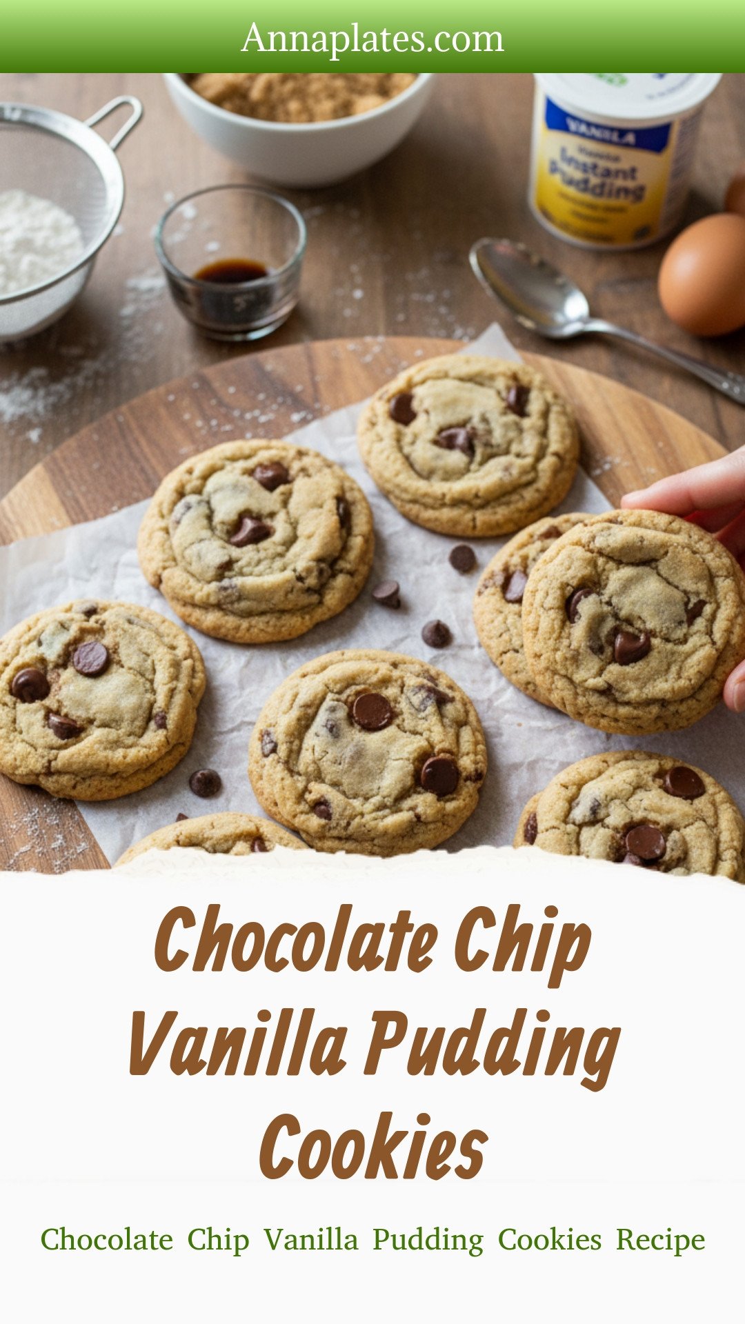 Chocolate Chip Vanilla Pudding Cookies