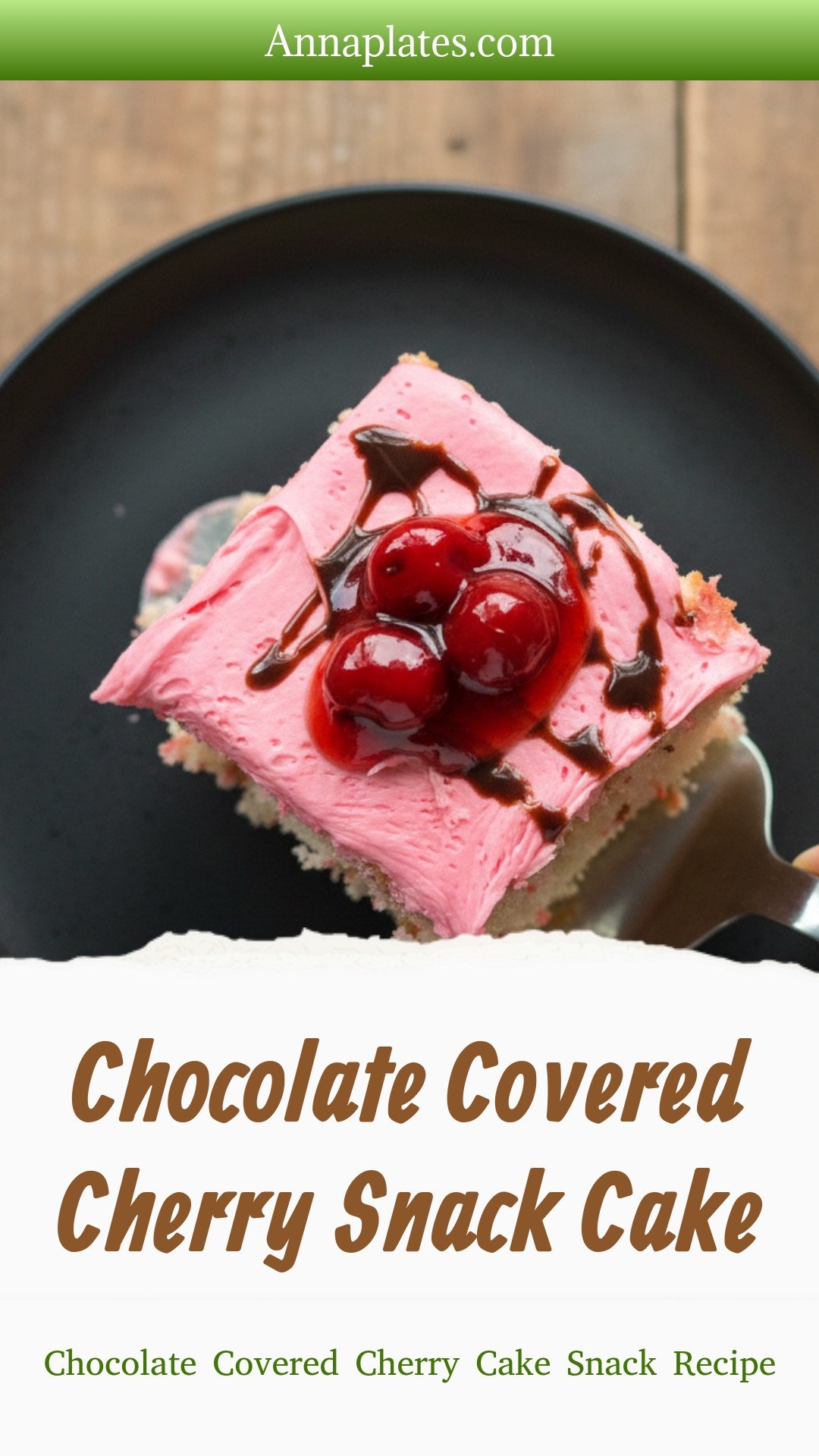 Chocolate Covered Cherry Snack Cake