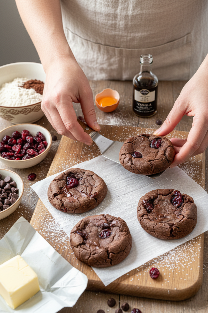 Chocolate Cranberry Cookies