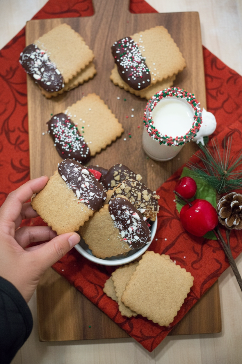Chocolate Dipped Spice Cookies