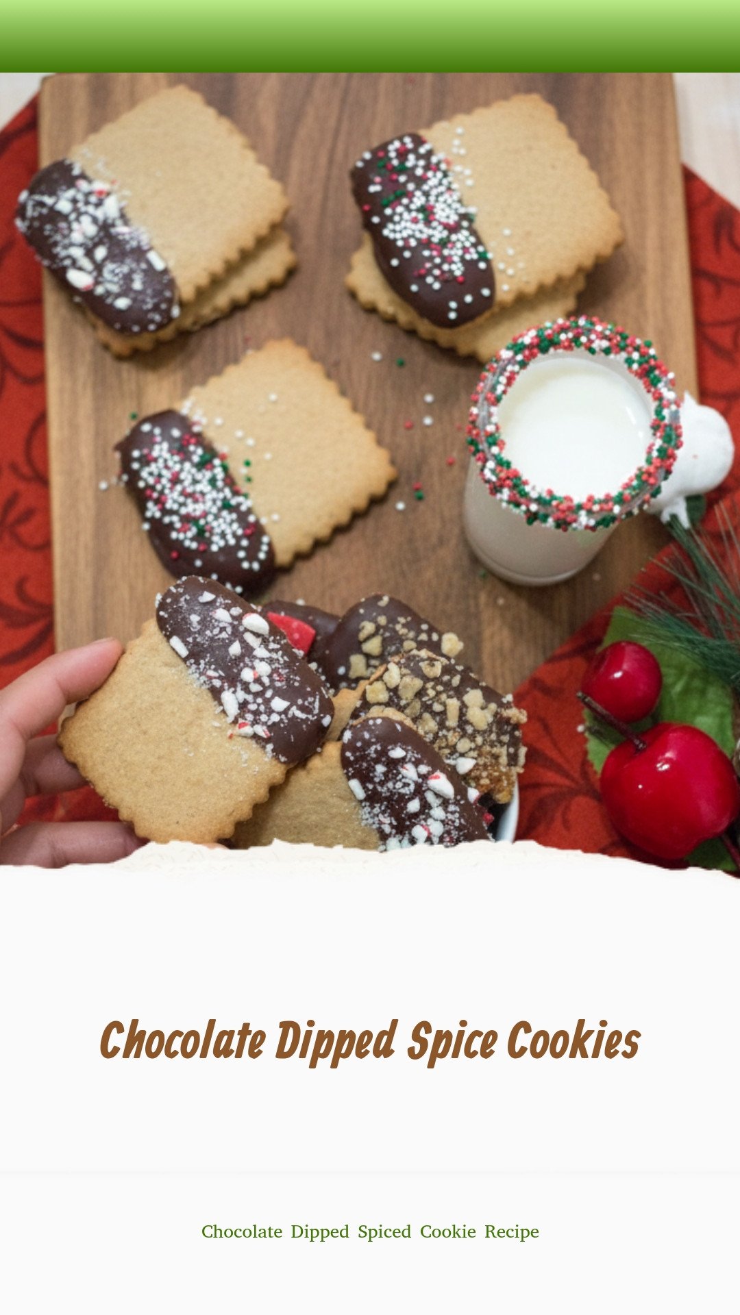 Chocolate Dipped Spice Cookies