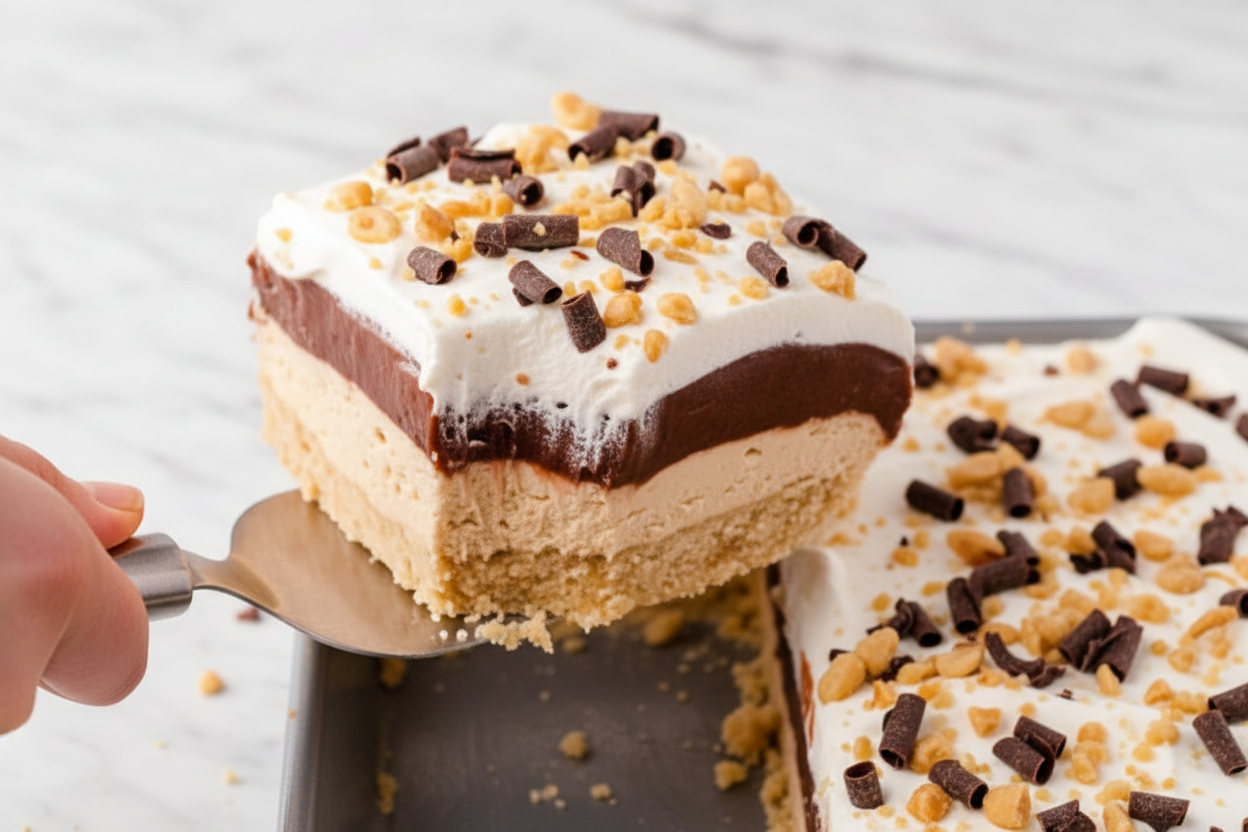 Chocolate Peanut Butter Lasagna Dessert Recipe