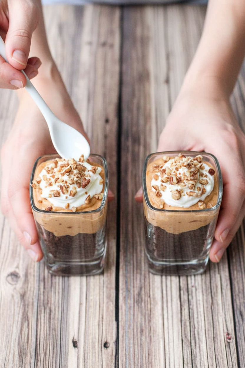 Chocolate Pumpkin Mini Trifles