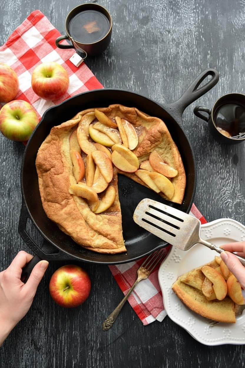 Cinnamon Apple Topped Dutch Baby - The Schmidty Wife