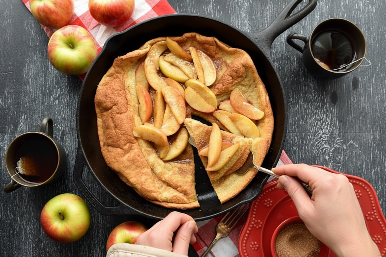 Cinnamon Apple Topped Dutch Baby - The Schmidty Wife