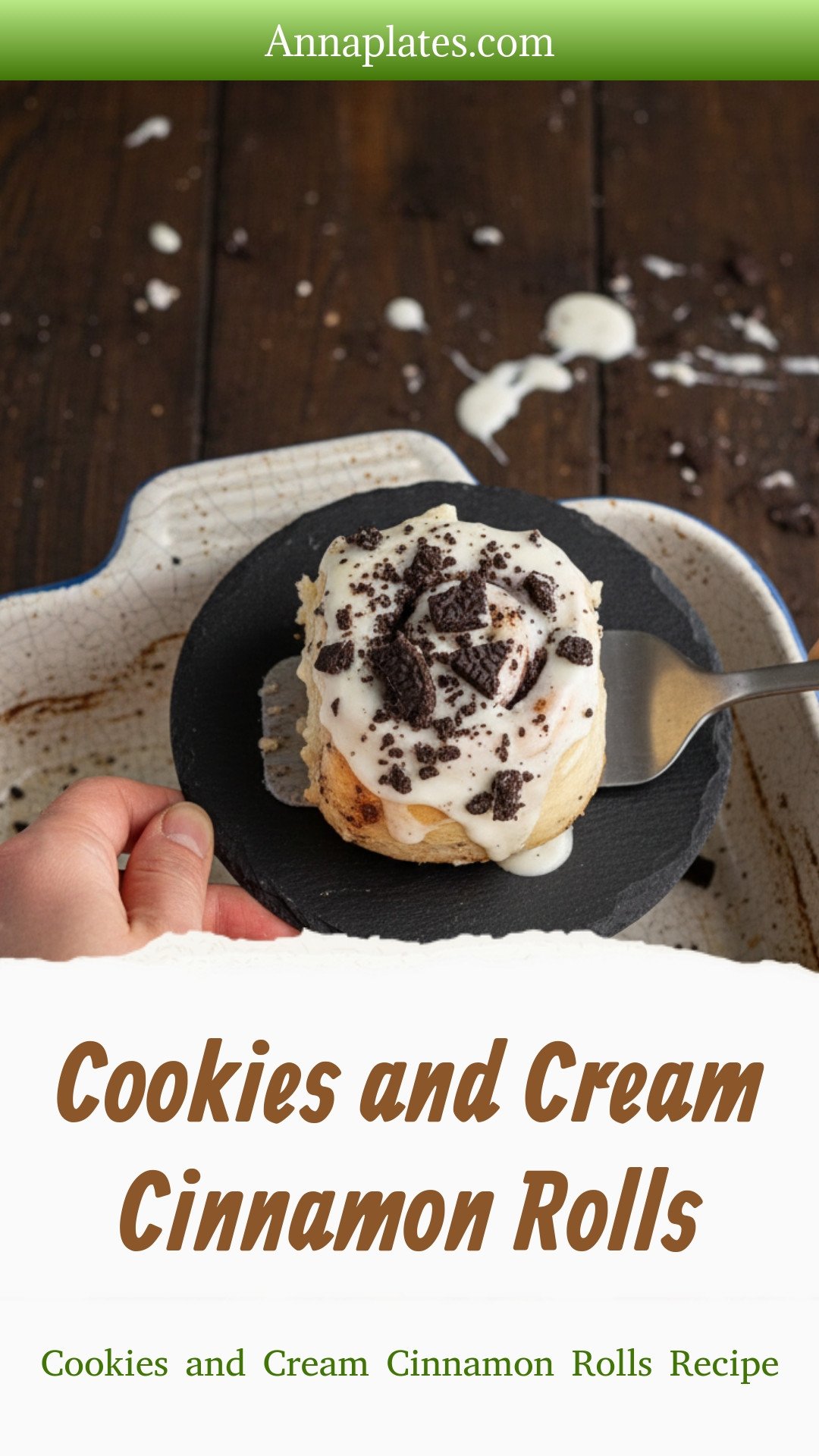 Cookies and Cream Cinnamon Rolls