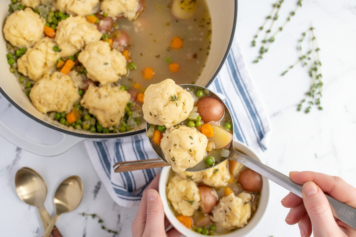 Cozy Veggie & Dumpling Soup - The Schmidty Wife