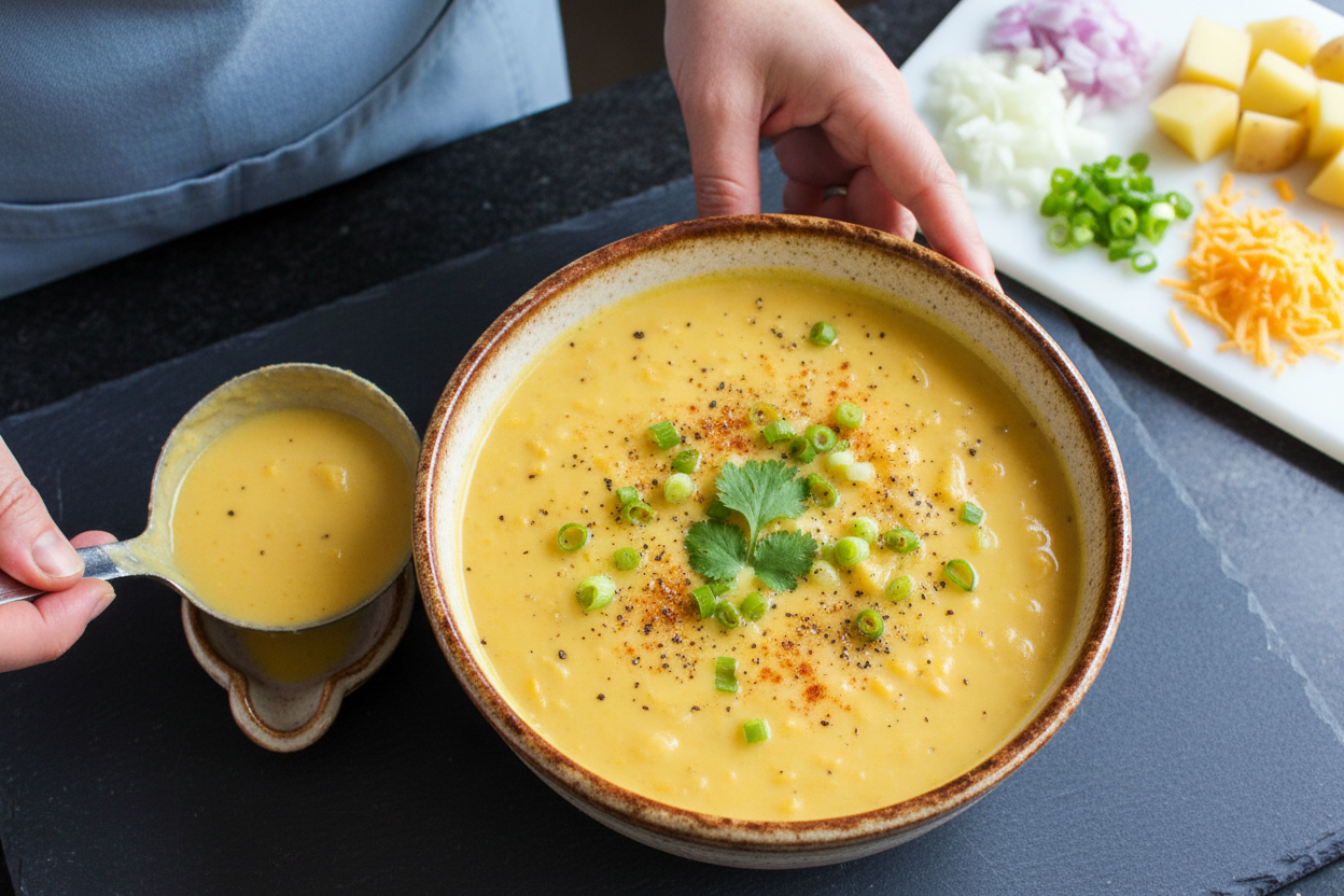 Creamy Cheddar Potato Soup Recipe