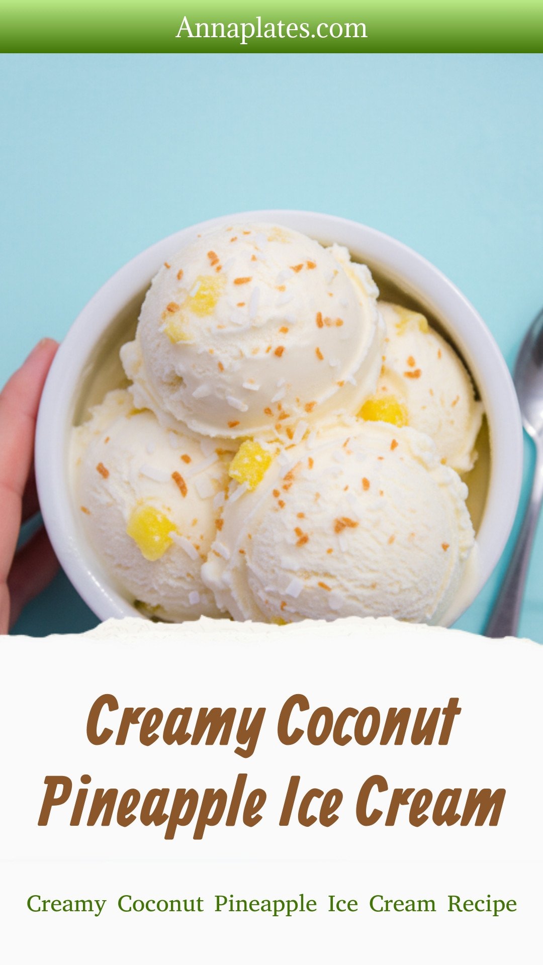 Creamy Coconut Pineapple Ice Cream