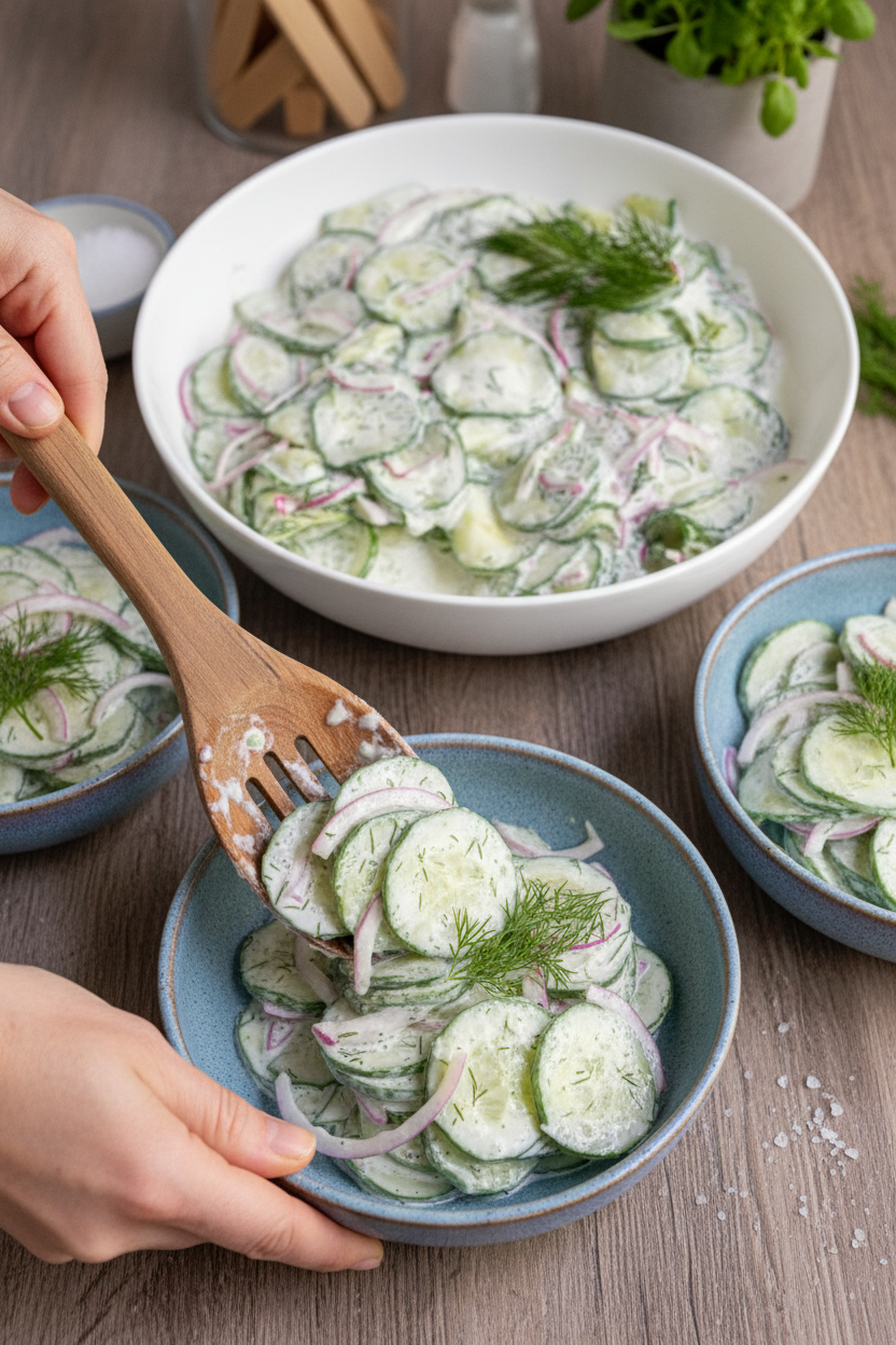 Creamy Cucumber Salad Recipe - The Schmidty Wife