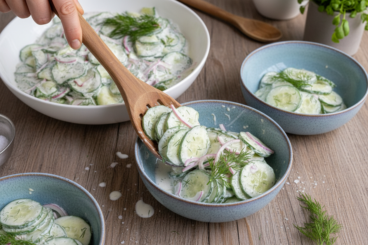 Creamy Cucumber Salad Recipe - The Schmidty Wife