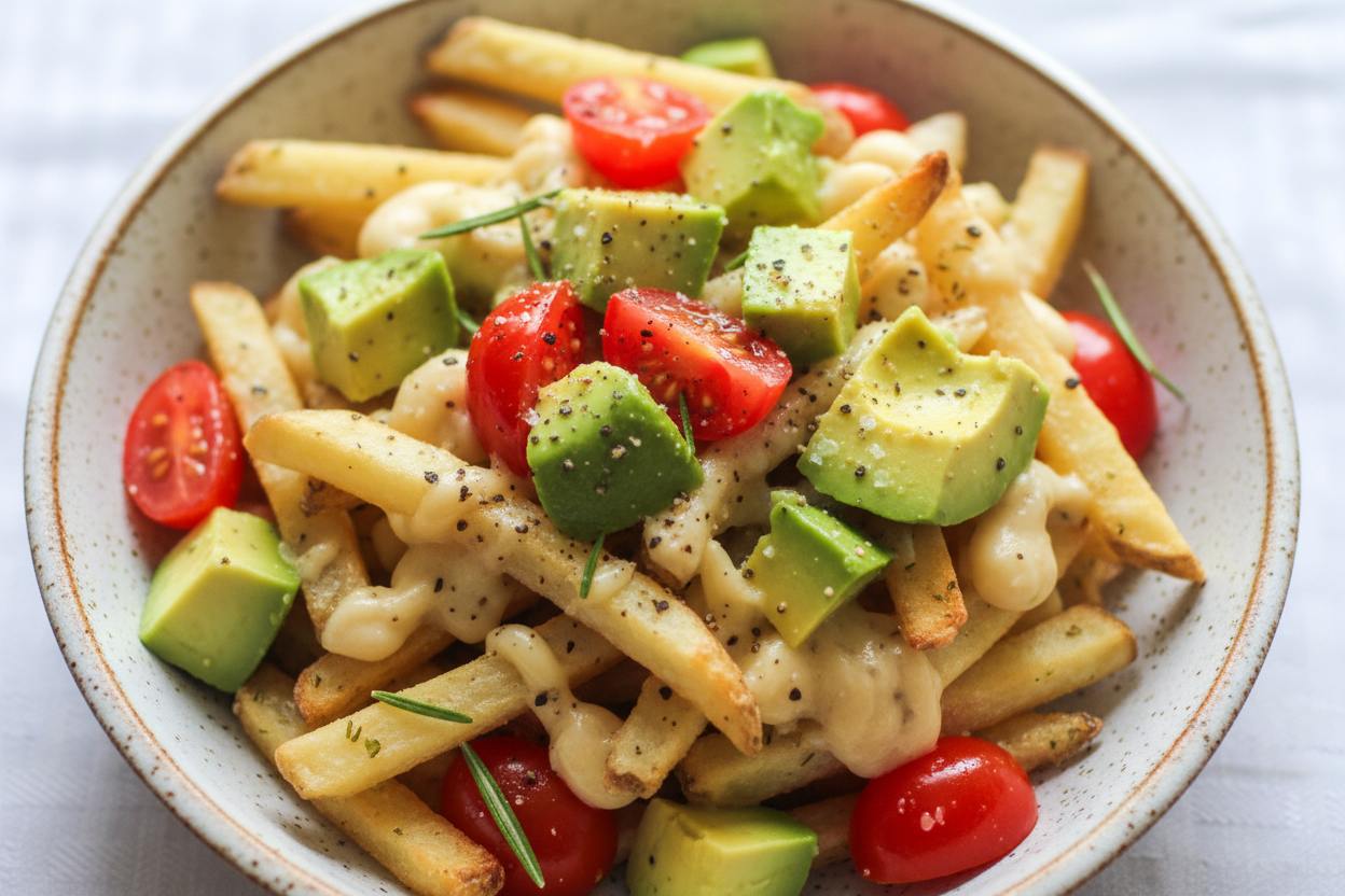 Creamy Garlic Avocado Tomato Rosemary Fries: Creamy Garlic Avocado Tomato Rosemary Fries Recipe