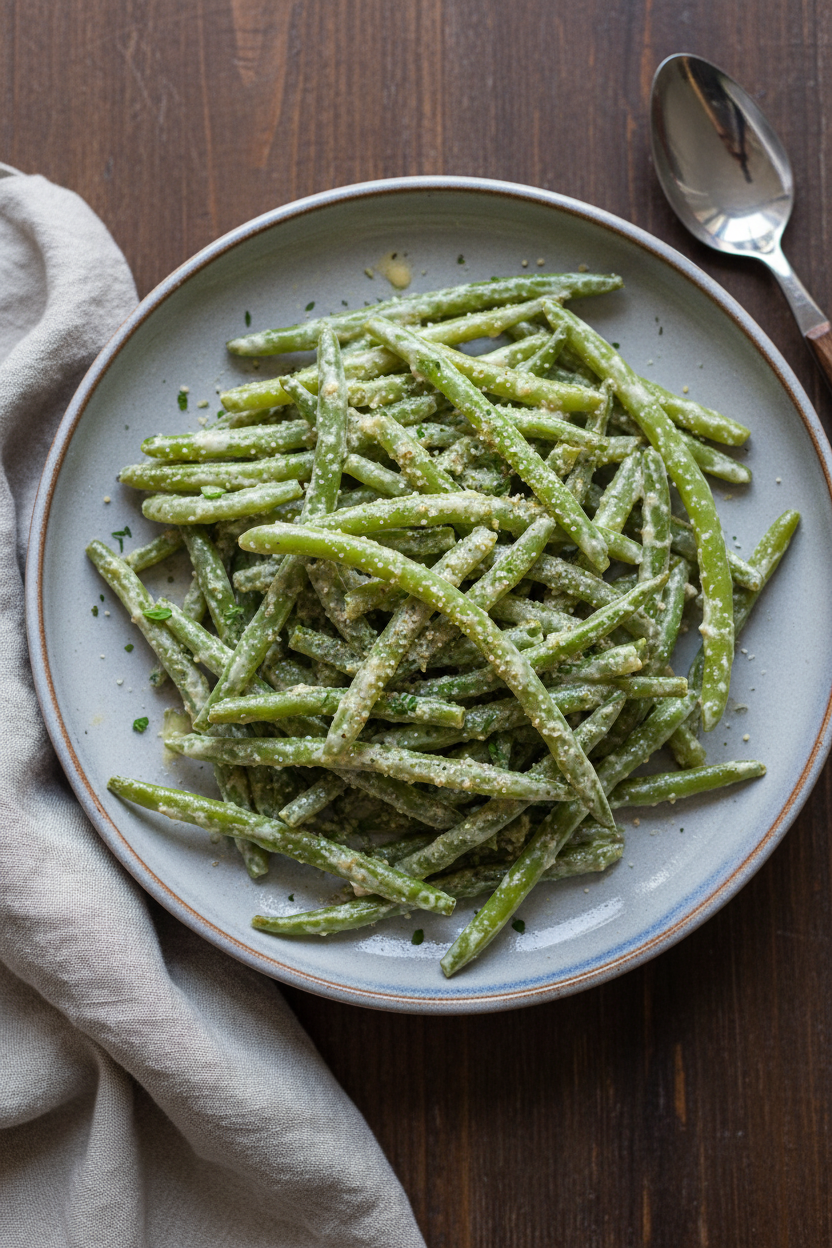 Creamy Garlic Green Beans