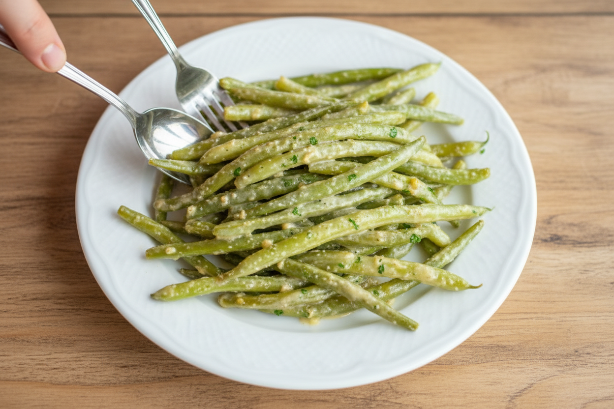 Creamy Garlic Green Beans
