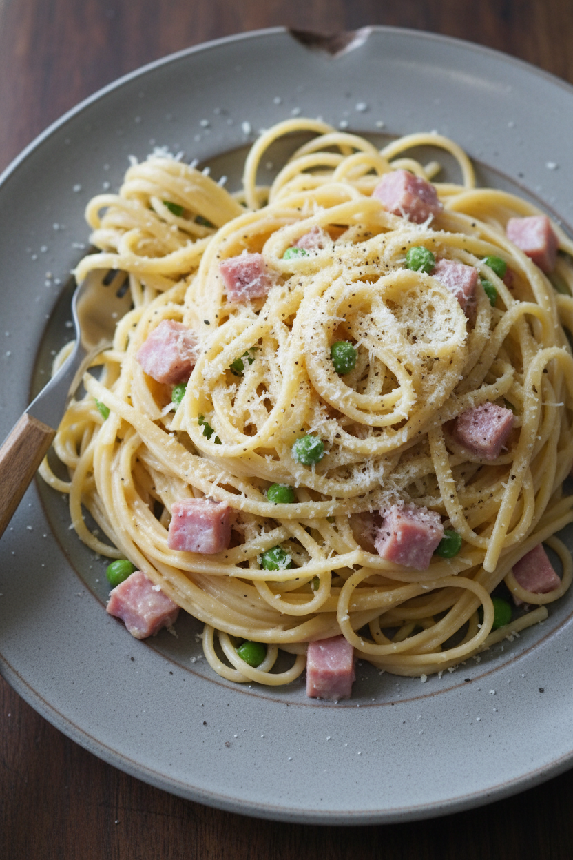 Creamy Ham Linguine - 5 Ingredient Recipes
