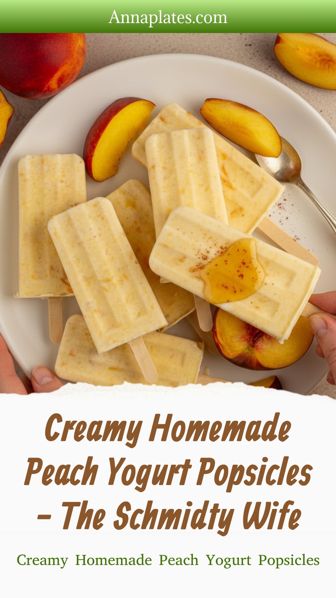 Creamy Homemade Peach Yogurt Popsicles - The Schmidty Wife