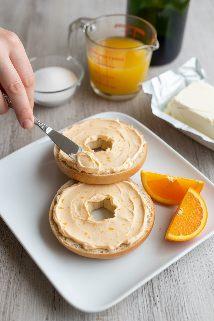 Mimosa Cream Cheese Spread for Bagels or Toast