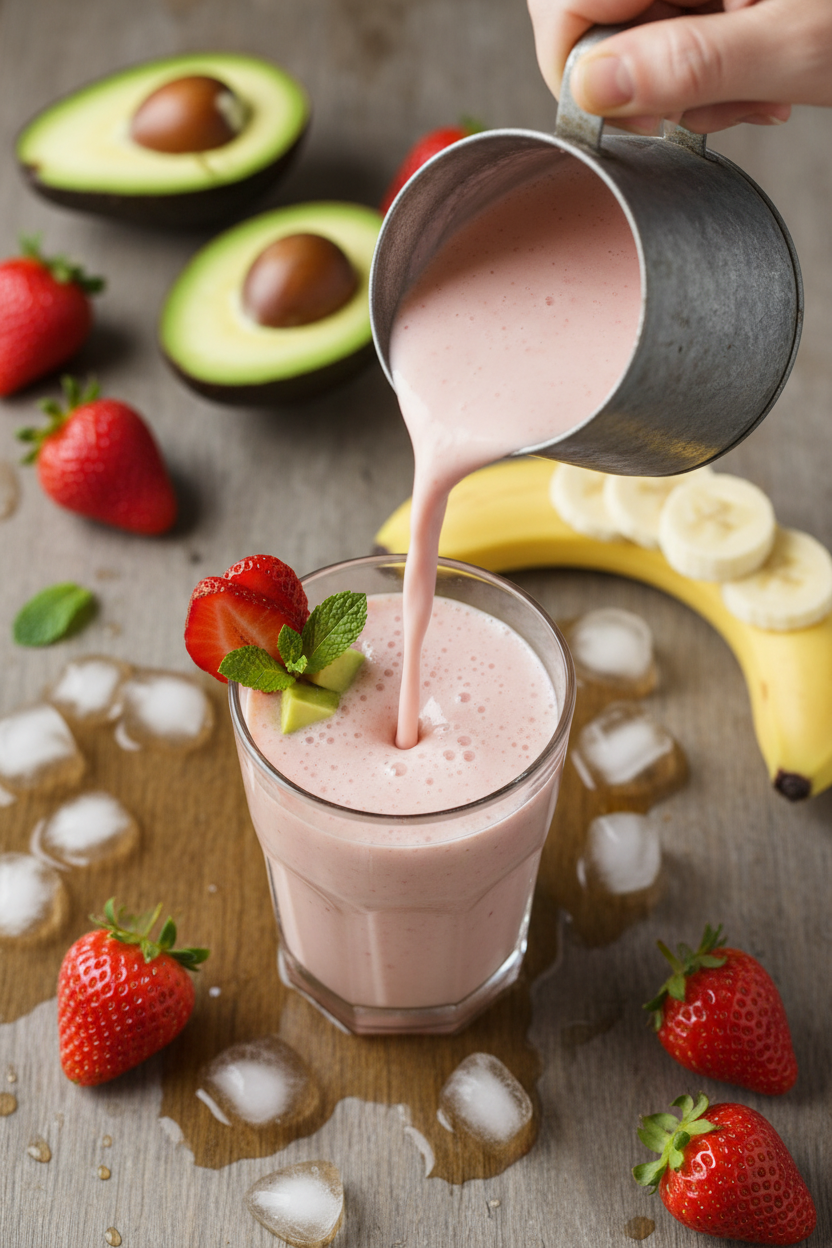 Strawberry Avocado Smoothies