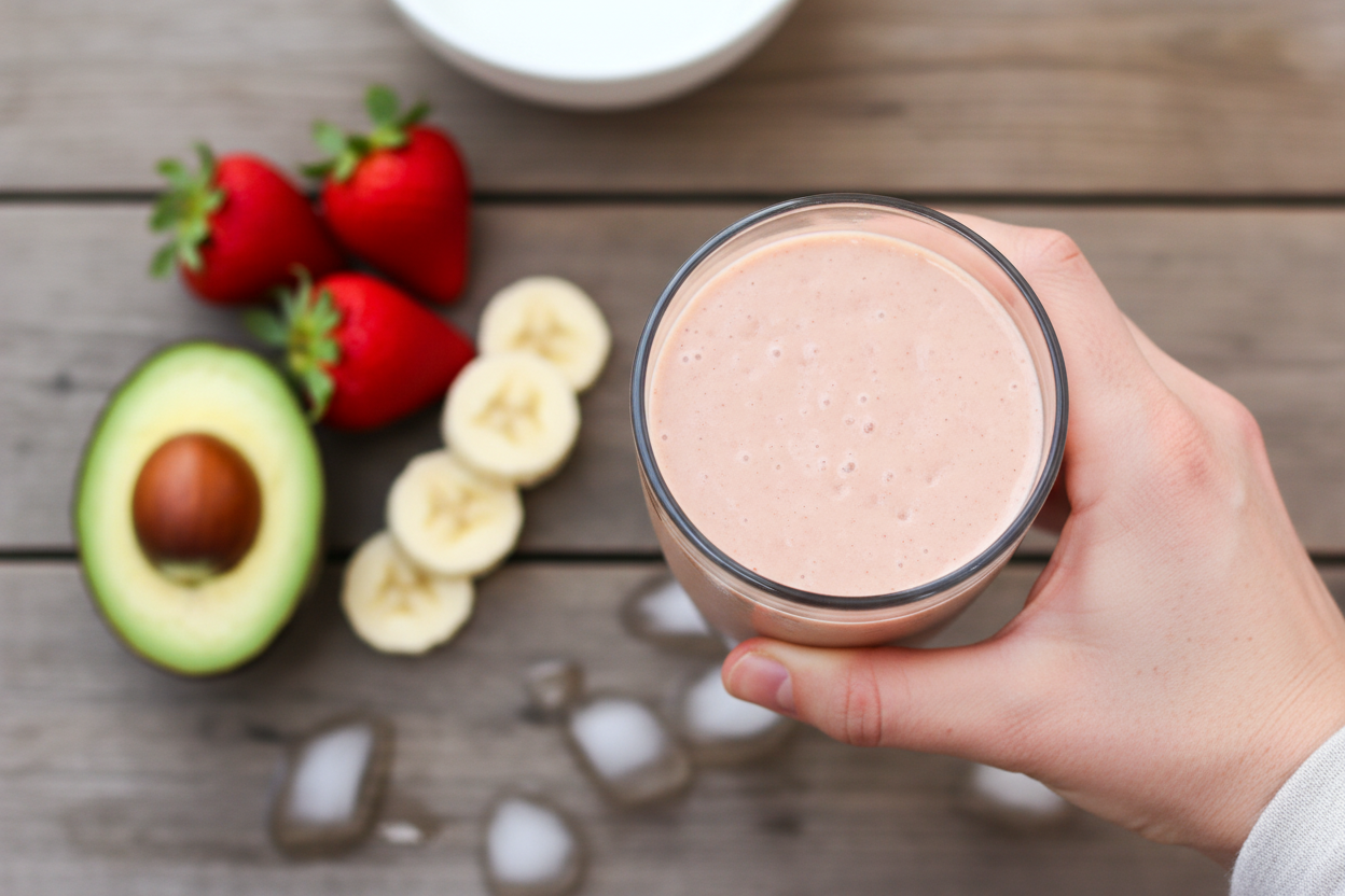 Strawberry Avocado Smoothies