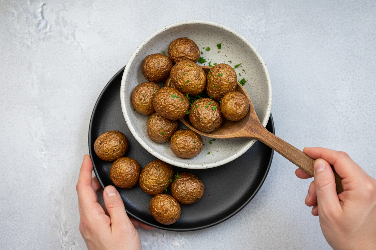 Air Fryer Baby Potatoes - The Schmidty Wife